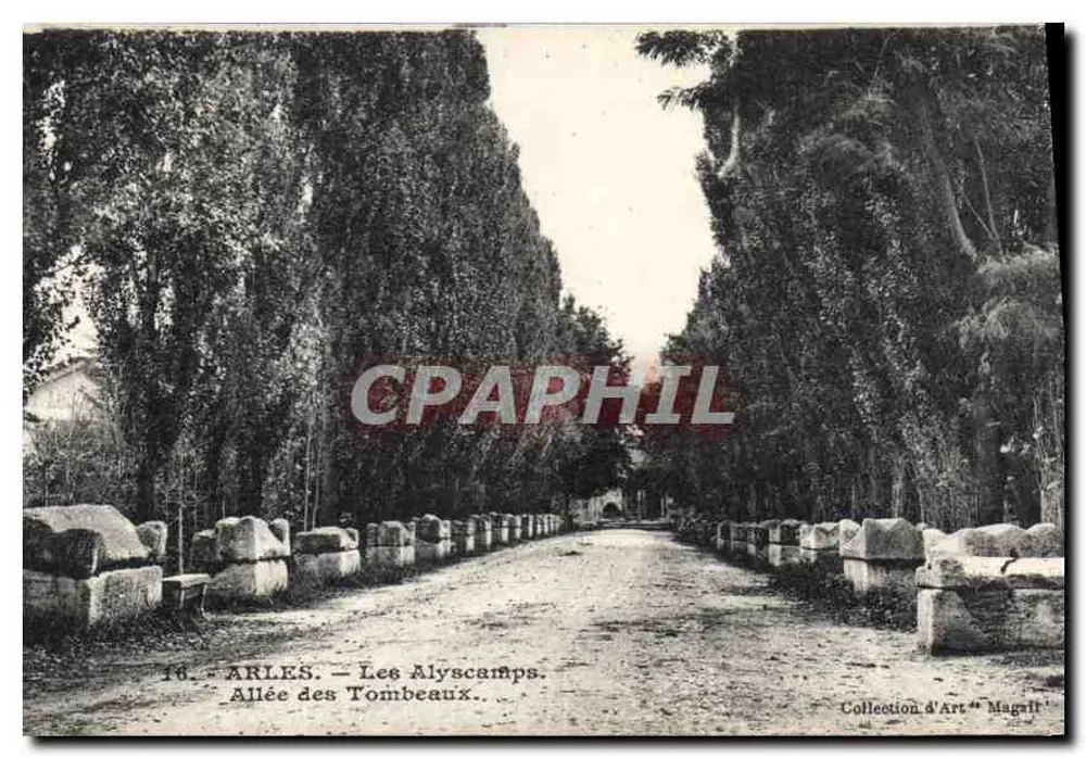 Arles — I Alyscamps. Via dei Sepolcri — Collezione d'Arte Magall - Recto