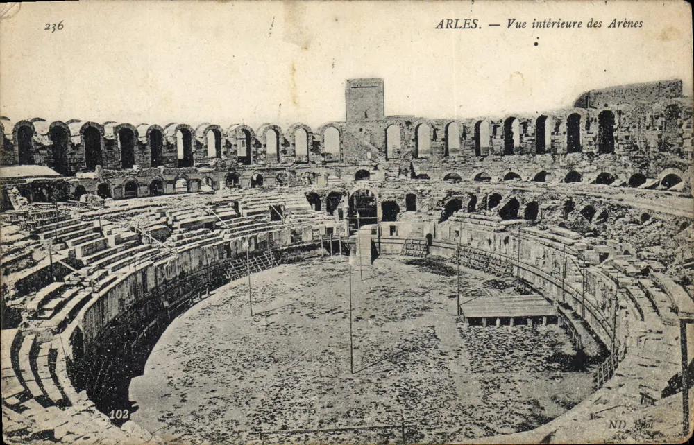 Arles — Wewnętrzna scena Areny — ND 1907 - Awers