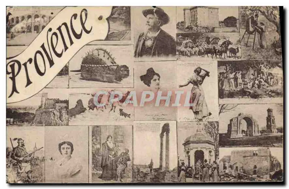 Provence — collage de cenas locais — editor L. A. Doll - Frente