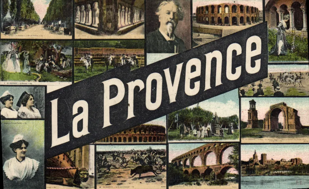 A Provença — collage de cenas provençais — editor Lévy e Neurden Réunis, Paris - Frente
