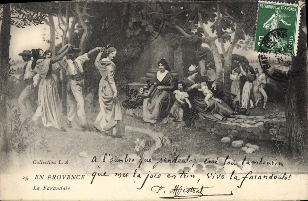 A Farandole — Em Provéncia — Coleção L.A. n°29 — Photo-écliers, Baudouin-Vincent, Marselha - Frente