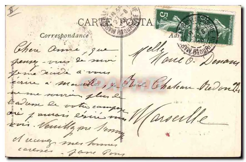 Na Provença — A Farandole — Cliché Augustin - Verso