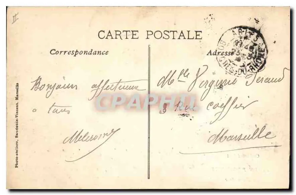 A Farandole — Provença — Edição L.A. / Foto-edição Vincent, Marselha - Verso