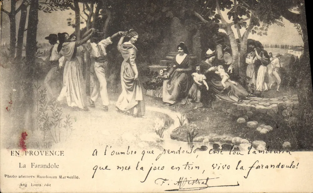 La Farandole — Na Provência — Photo-ateliers Baudouin, Marselha - Frente