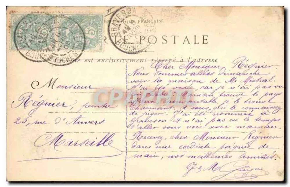 La Farandole — Na Provência — Photo-ateliers Baudouin, Marselha - Verso