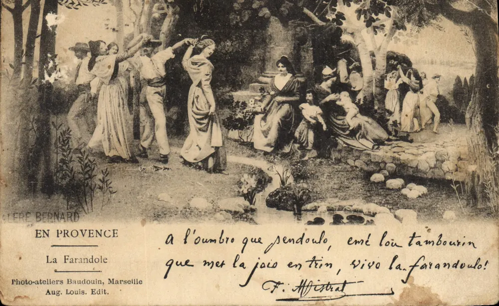 A Farandole — Em Provença — Photo-ateliers Baudouin, Marselha, n° 148 - Frente