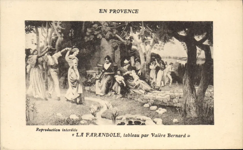 Die Farandole — Gemälde von Valère Bernard — Éd. d'Art M. Bernardon, Val André, Marseille - Vorderseite
