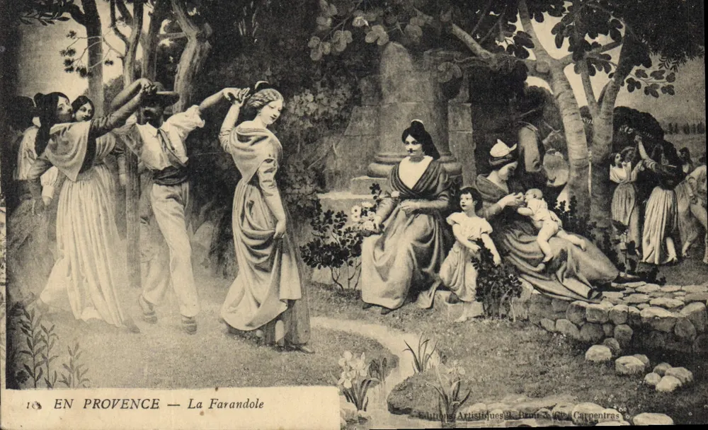 Na Provência — A Farandole — Edições Artísticas, Paris & Cie, Carpentras - Frente