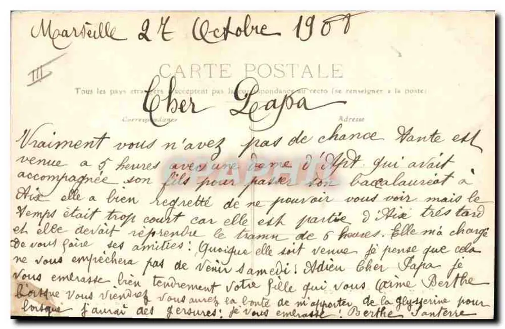 La Farandole — Lembrete da Provença — Fot. Blanchin, Tarascon - Verso