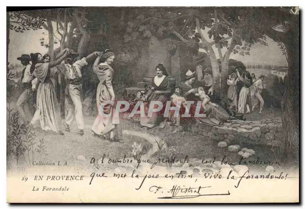 Em Provença — La Farandole — Photo ateliers Baudouin-Vincent, Marselha, n°29 - Frente