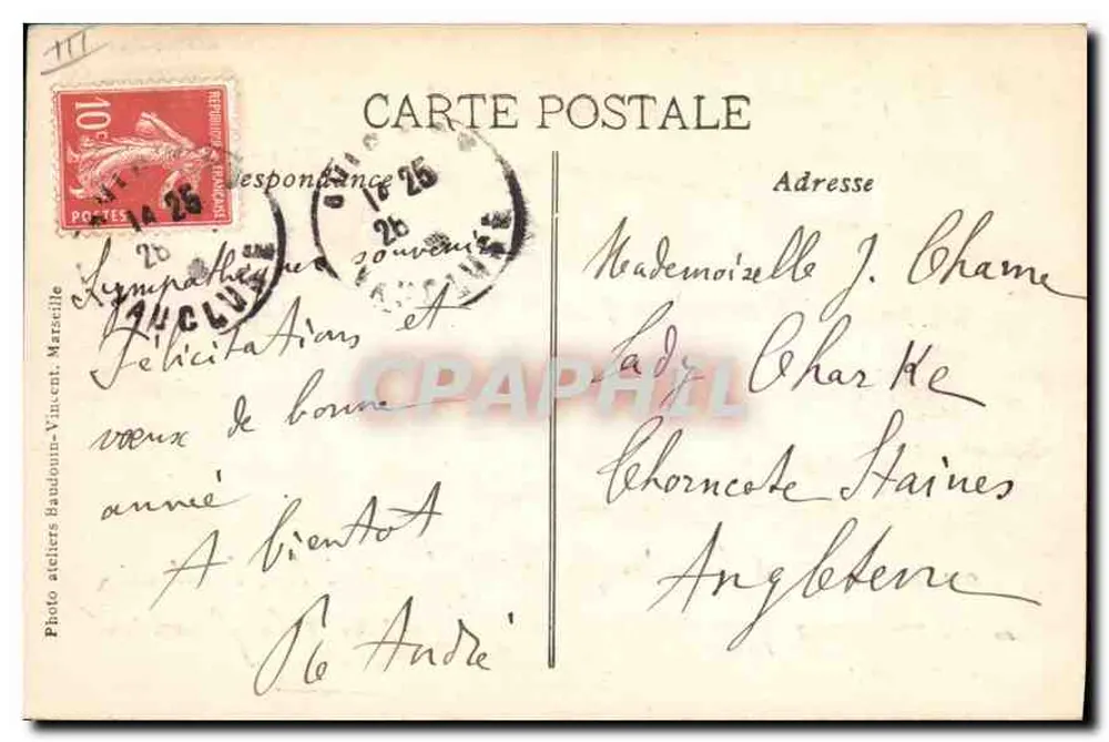 Em Provença — La Farandole — Photo ateliers Baudouin-Vincent, Marselha, n°29 - Verso