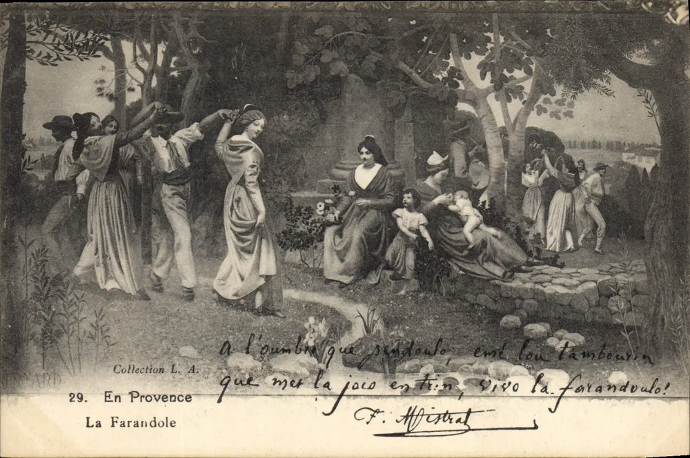 La Farandole — Em Provença — Coleção L. A. n°29, Fotografia Ateliê Baudouin, Marselha - Frente