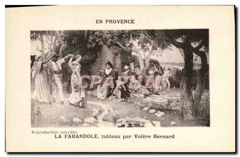 La Farandole — Gemälde von Valère Bernard — Ed. d'Art M. Bernard, 30, Bd. Van Don Marseille - Vorderseite
