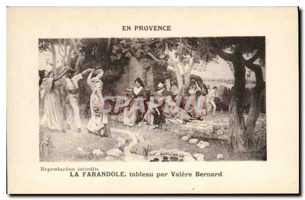 La Farandole — In der Provence — Verlag d'Art M. Bernard, Nr. II - Vorderseite