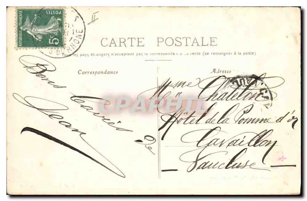 A Farandole — Lembrete da Provença — Fot. Blancin, Tarascon - Verso