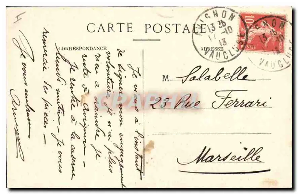 A Farandole Provençale — cena de dança — Edição Félix Jean, Avignon, n°14 - Verso