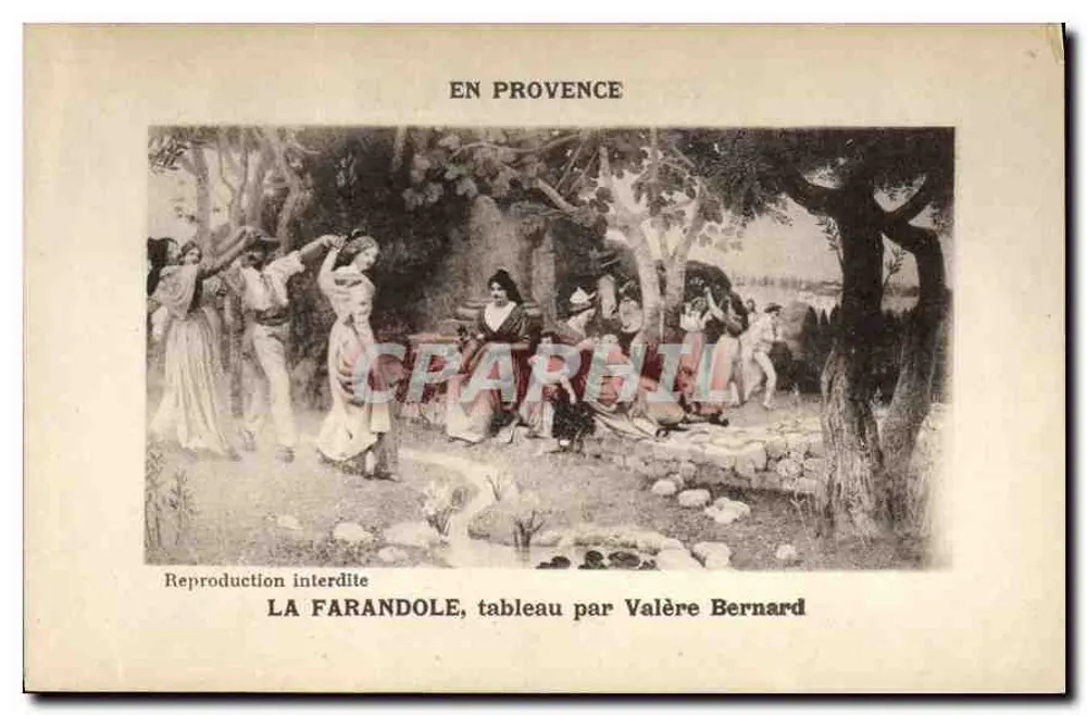 La Farandole — Gemälde von Valère Bernard — Éd. d'Art M. Bernard, Marseille - Vorderseite