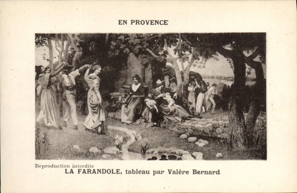 La Farandole — Gemälde von Valère Bernard — Éd. d'Art M. Bernard, 11, Vaucluse, Marseille - Vorderseite