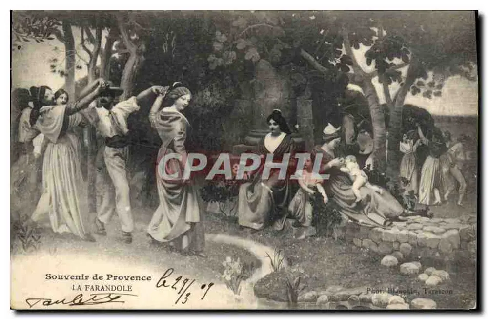 La Farandole — Lembrança da Provença — Fot. Blanquière, Tarascon - Frente