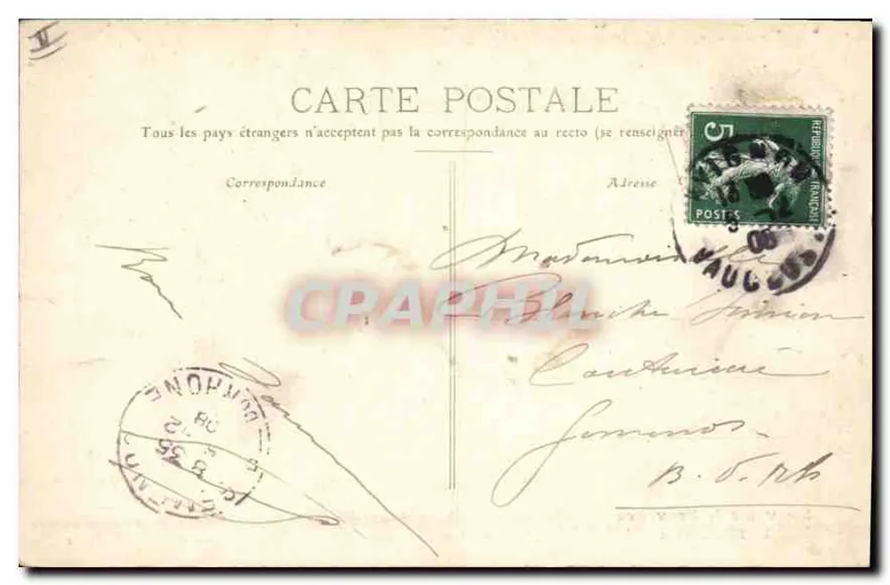 Cena de floresta — mulheres e crianças — H. Brakelony - Verso