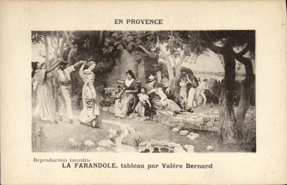 La Farandole — Gemälde von Valère Bernard — Éd. d'Art M. Bernard, Marseille - Vorderseite