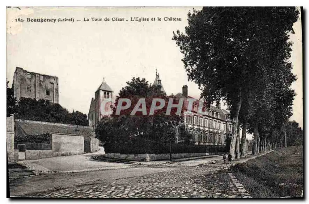 Beaugency (Loiret) — Turm von Cäsar, Die Kirche und das Schloss — L. Lenormand, Nr. 164 - Vorderseite