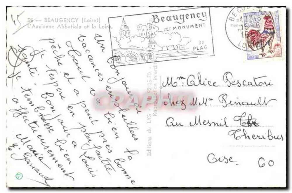 Beaugency (Loiret) — Die Alte Abtei und die Loire — Éditions Interluc - Rückseite