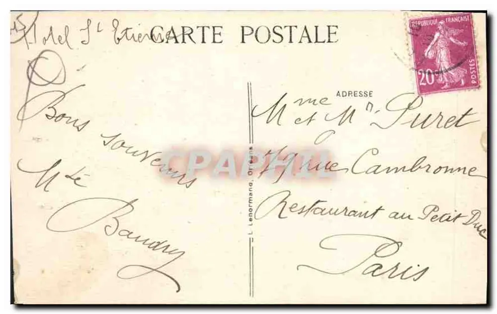 Beaugency (Loiret) — A Torre chamada de César — editada por L. Lenoirman - Verso