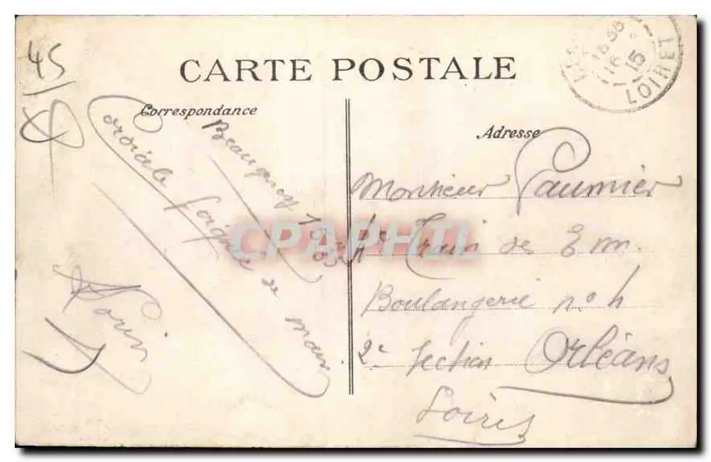 Beaugency (Loiret) — Das Kloster und Blick auf die Loire — Verlag J. D. Leblanc, Nr. 4110 - Rückseite
