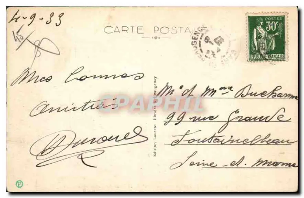 Beaugency (Loiret) — Innenhof des alten Schlosses — Edition Laurent Beaugency n°45 - Rückseite