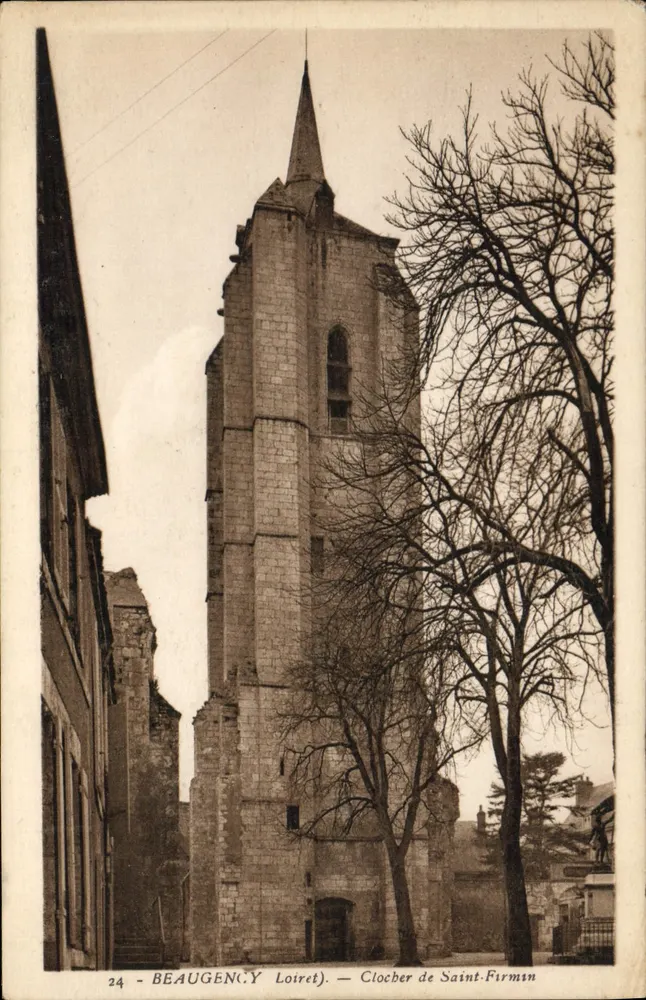 Beaugency (Loiret) — Turm der Kirche Saint-Firmin - Vorderseite