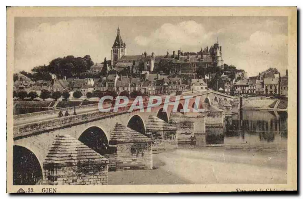 Gien — Vista sobre a Chienne — Editora dos Arts Photomécaniques, n°33 - Frente