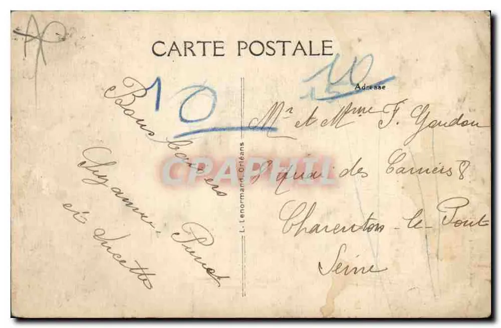 Gien (Loiret) - Das Palais de Justice - Die Kirche Saint-Pierre — L. Lenormand, Orléans - Rückseite