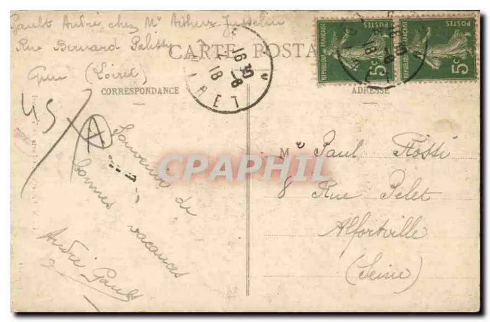 Gien (Loiret) - Ansicht der Gerichtspforte — L. Marchand - Rückseite