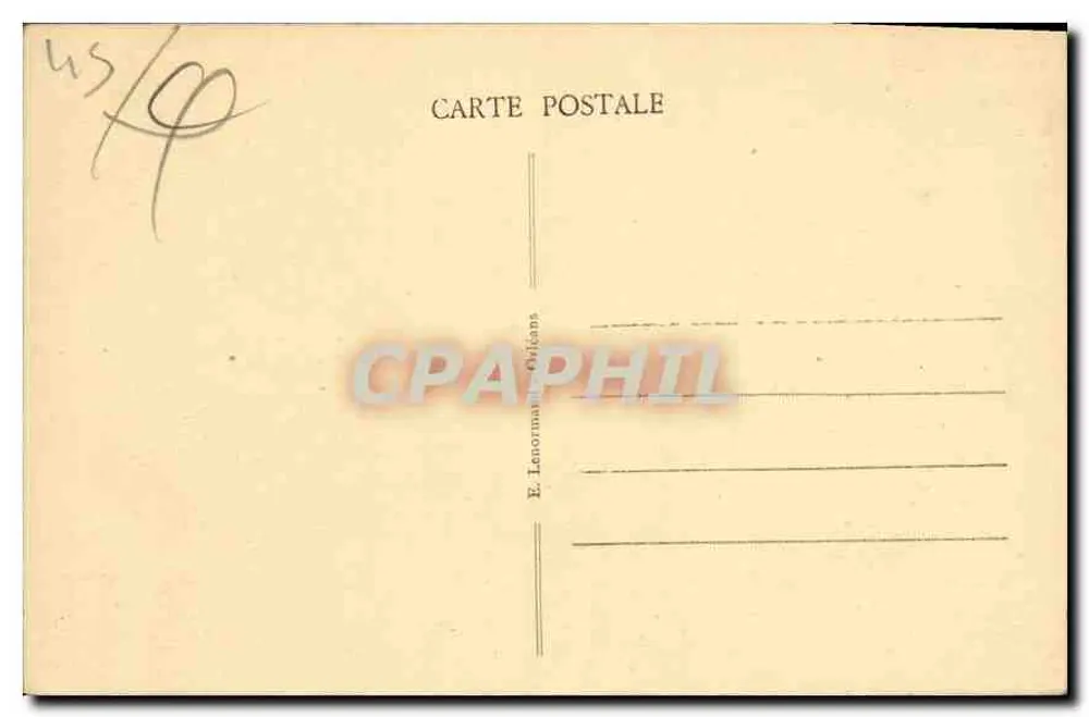 Gien (Loiret) - A Igreja — Editor E. Lenormand, Orléans - Verso