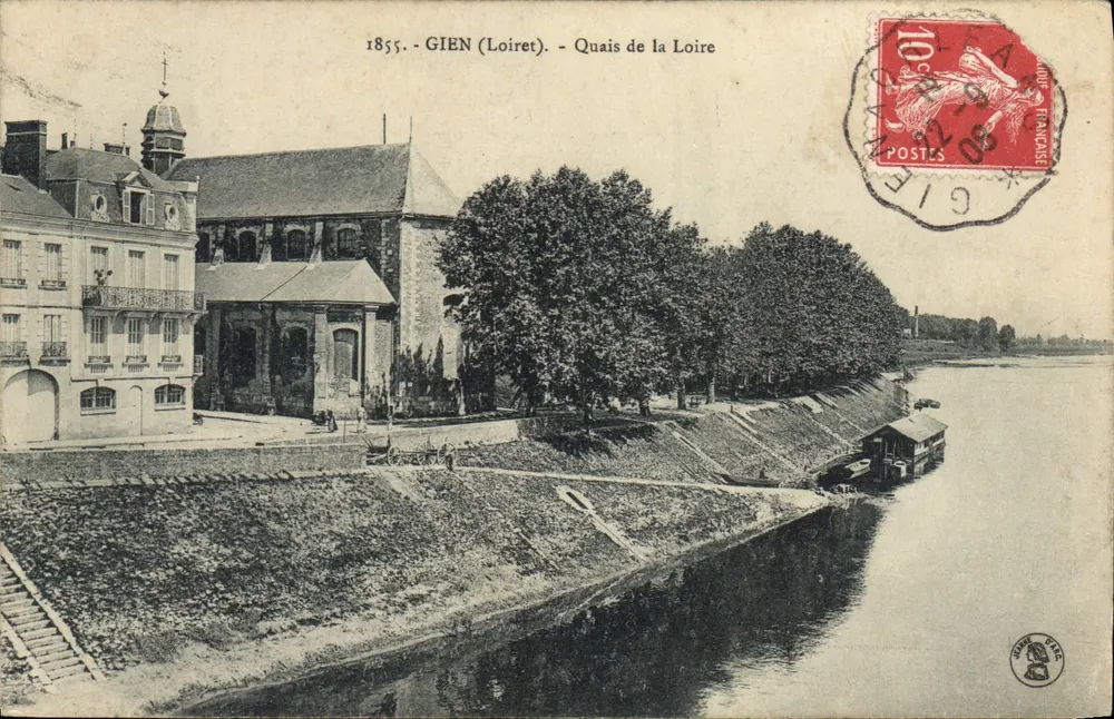 Gien (Loiret) — Ufer der Loire — Verleger: Gien, Nr. 1855 - Vorderseite