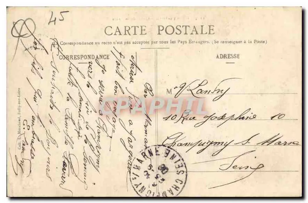 Gien (Loiret) — Ufer der Loire — Verleger: Gien, Nr. 1855 - Rückseite