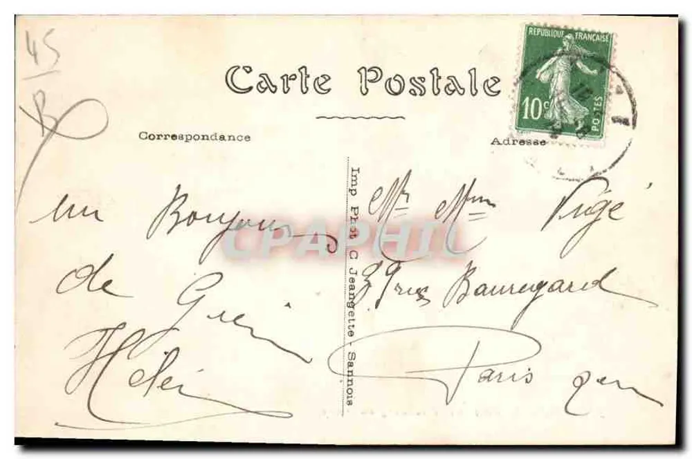 Gien — Der Brücke und der Bezirk Berry — Imp. Plâtr. C. Jeangélette, Gien - Rückseite