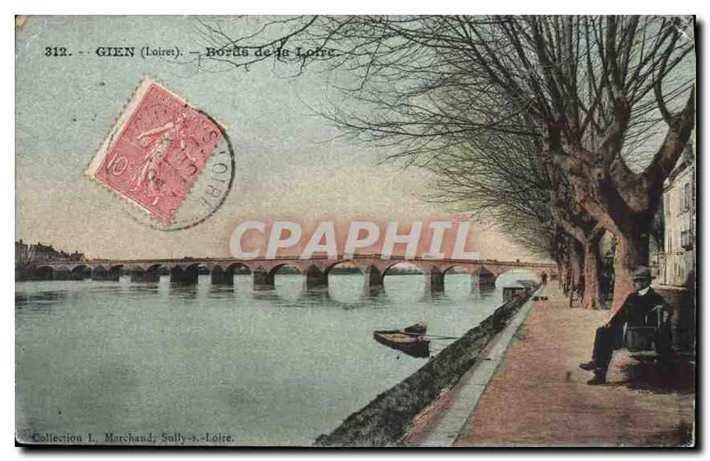 Gien (Loiret) — Margens do rio Loire — Coleção L. Marchand, Sully-s-Loire, n°312 - Frente