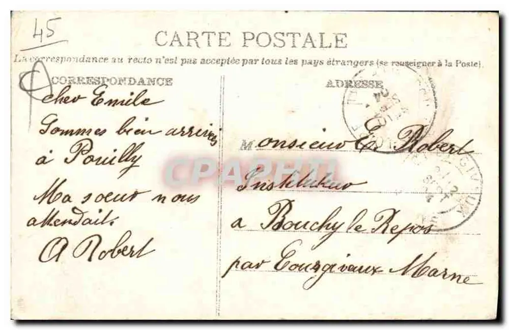 Gien (Loiret) — Margens do rio Loire — Coleção L. Marchand, Sully-s-Loire, n°312 - Verso
