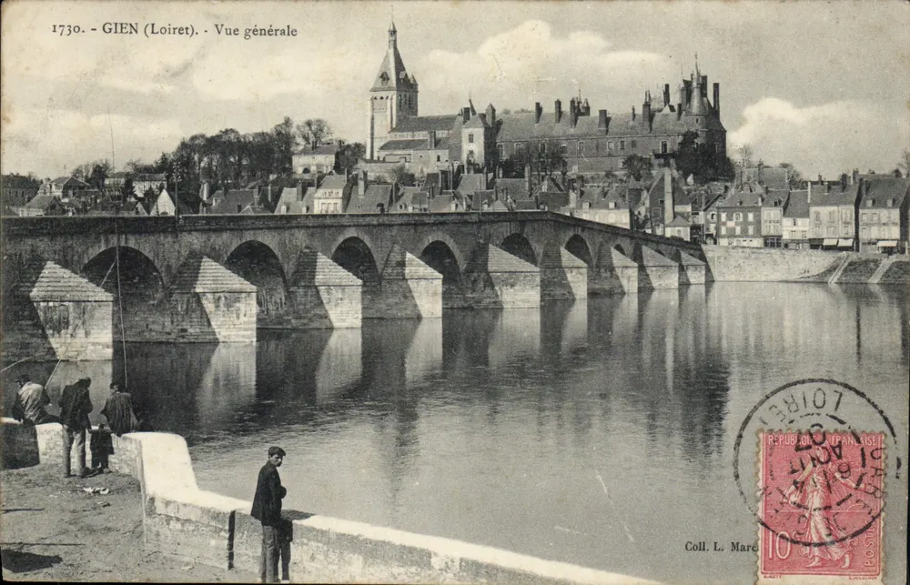 Gien (Loiret) - Vista Geral - Editor L. Marc, n° 1730 - Frente