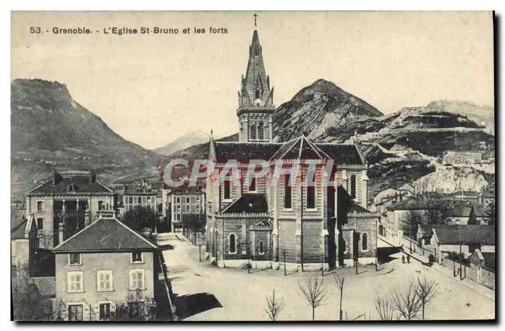 Grenoble - La Chiesa di San Bruno e i forti - Recto
