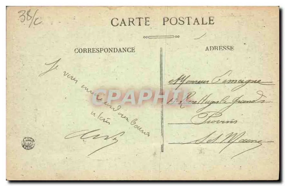 Grenoble — Place Victor-Hugo und die Festungen — E.R. Nr. 41 - Rückseite