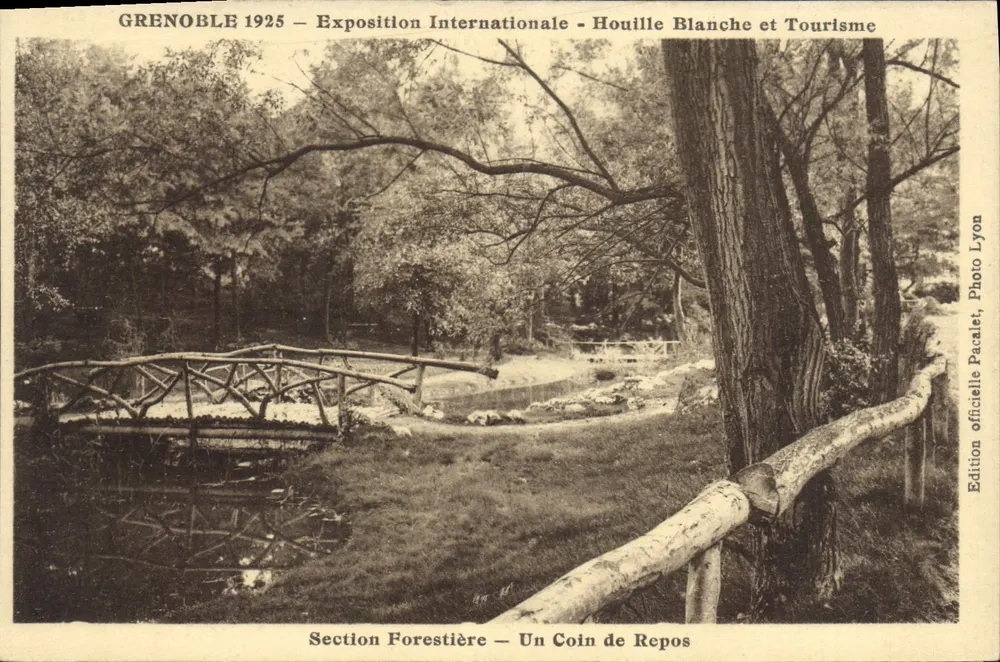 Grenoble 1925 — Internationale Ausstellung — Kohle und Tourismus — Forstbereich — Ein Ruheplatz — Offizielle Ausgabe Pacalet, Photo Lyon - Vorderseite
