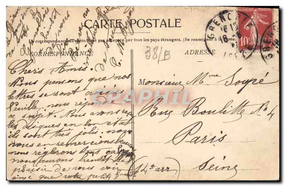 Grenoble — L'Isère et le Casque de Néron — éditeur non visible - Verso