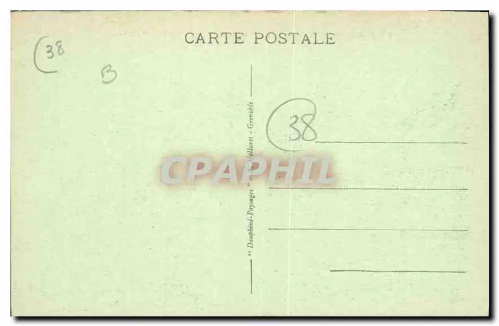 Grenoble - El puente de la Bastilla y el Néron — Editor Dauphinois-Poste - Reverso