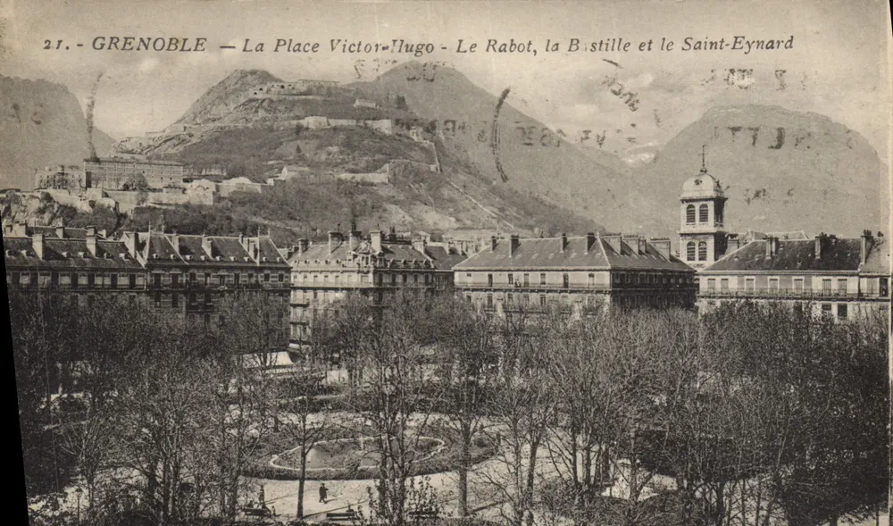 Grenoble — Place Victor-Hugo, Le Rabot, die Bastille und Saint-Eynard - Vorderseite