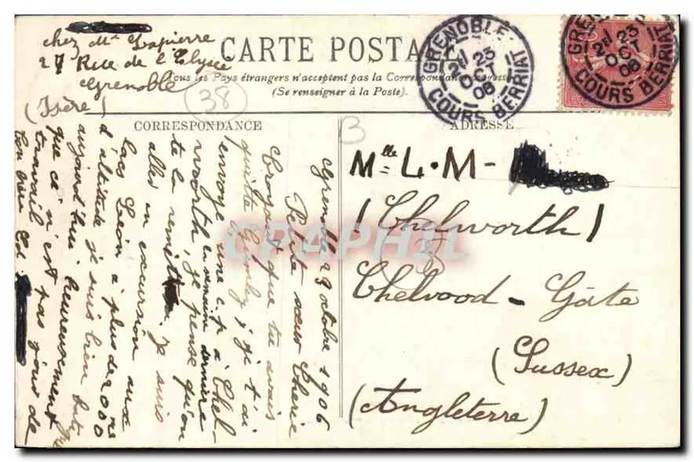 Grenoble — Die Isère und die Alpenkette — LL. n° 888 - Rückseite