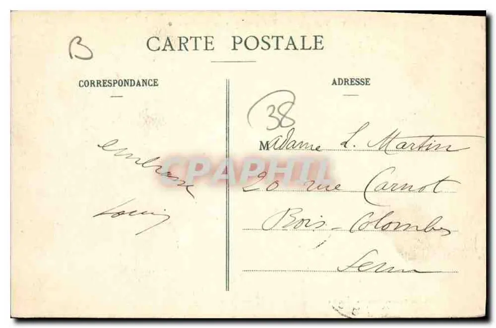 Grenoble - Vista geral e o Moucherotte — Edição G. República Francesa - Verso