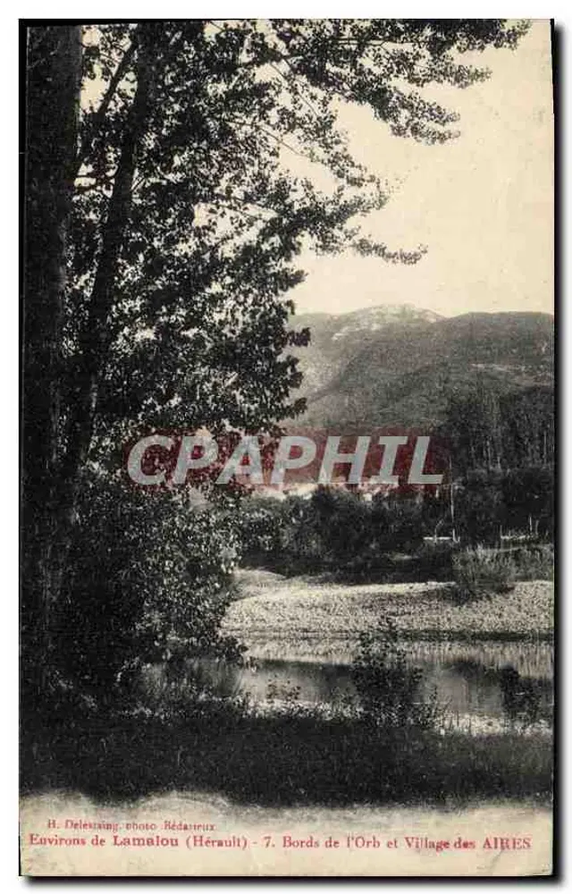 Umgebung von Lamalou (Hérault) — Ufer des Orb und Dorf AÎRES — H. Dilexlaing, Foto Rédastreux, n°7 - Vorderseite